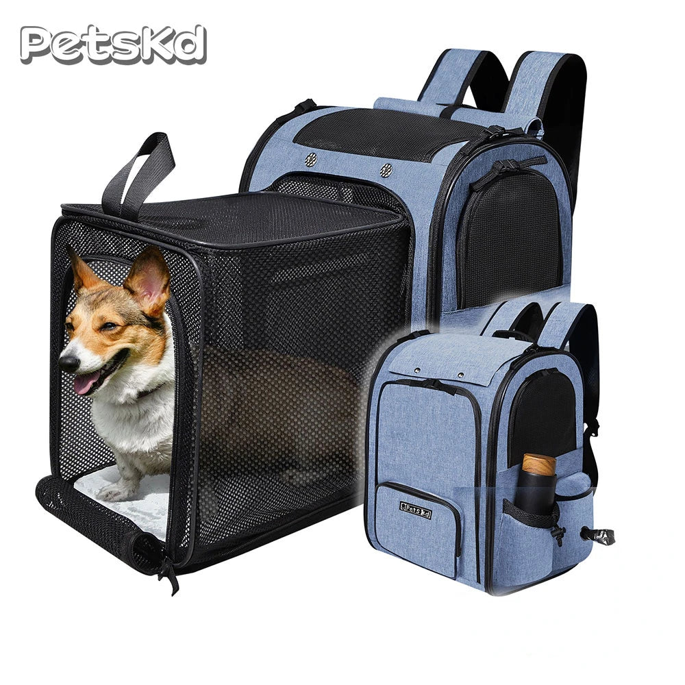 Pet Carrier Backpack Expandable Foldable