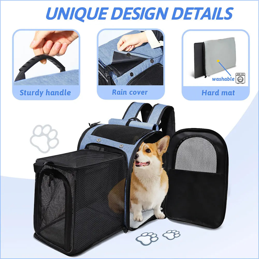 Pet Carrier Backpack Expandable Foldable