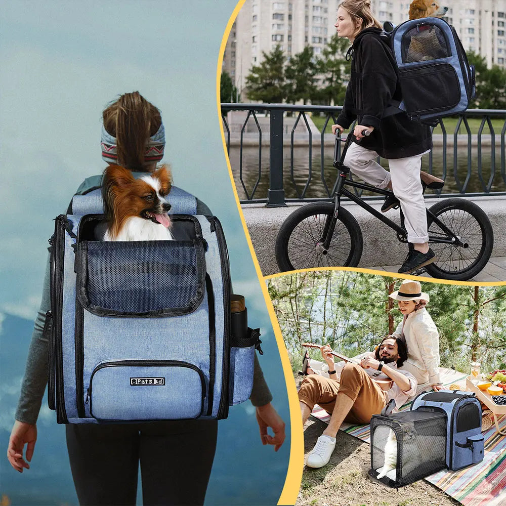 Pet Carrier Backpack Expandable Foldable